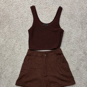House of Harlow 1960 Brown Women's Shorts set